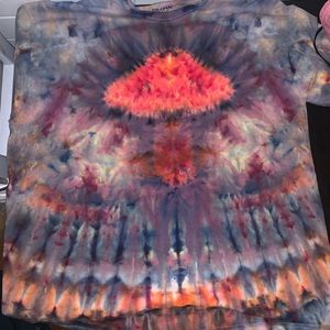 SOLD Mushroom tie dye tshirt CUSTOM AVAILABLE